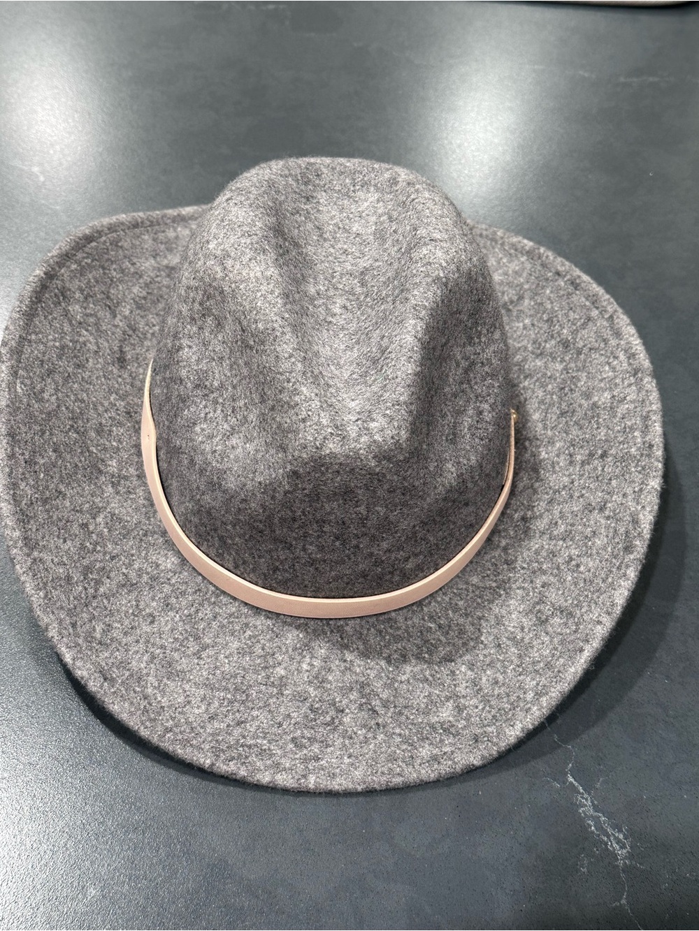Free People 100% Wool Gray Wide Brim Hat NWOT $78 MSRP